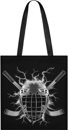 Generic Thunder Ice Hockey Tote Bag for Women Men Shoulder Bags Purses Pouch Handbags