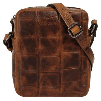 Bugatti Abendtasche BUGATTI NEVIO, Damen, Gr. B/H/T: 17cm x 19cm x 5cm onesize, braun (cognac), Leder, leicht gl&auml;nzend, unifarben, Taschen Abendtasche, echt L