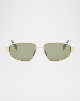 Celine Men & apos;s Triomphe Pilot Metal Sunglasses