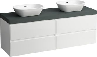 Laufen Laufen Lani Plan De Lavabo Gris Trafic Incl. Meuble Sous-lavabo