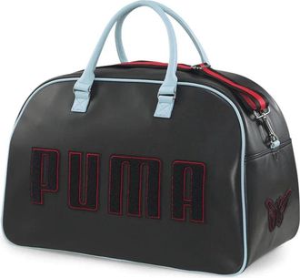 Puma x Dua Lipa Duffel Bag Womens Black Detachable Shoulder Strap Travel FROG115