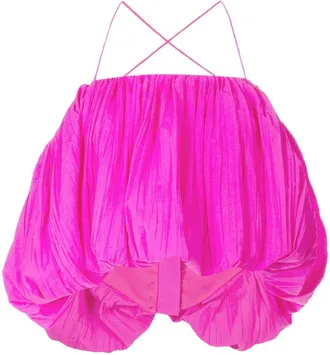 Acler Varley pleated top - women - Polyester - 10 - Pink