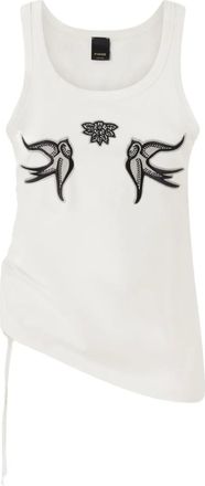 Pinko Crocchetta gathered tank top - White