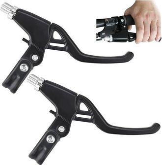 OEM Manetas De Freno Ajustables De Aleaci&oacute;n De Aluminio Para Bicicleta, Aptas Para Bicicletas De Carretera Y De Monta&ntilde;a Di&aacute;metro 22 Mm, Color Negro