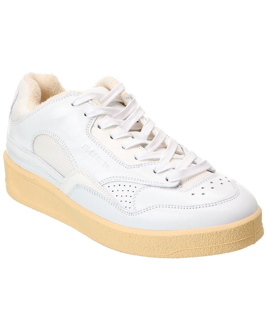 スニーカー JIL SANDER  Sneakers Men Leather White/Light Grey Killer NEW $690 JIL SANDER White Leather Platform Sneakers