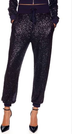 Susana Monaco Sequin Jogger Pants In Thunder