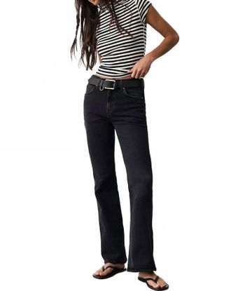 Free People Double Knot High Rise Bootcut Jeans In Black