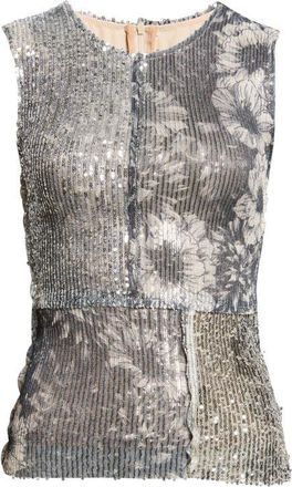 Maison Margiela Sequin Floral Print Sleeveless Top in Multicolor Variant at Nordstrom, Size Medium