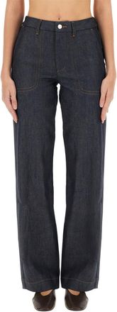 A.P.C. Blue Straight High Rise Jeans