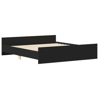 Berkfield Home Durable Bed Frame with Headboard & Footboard Black 160x200 cm