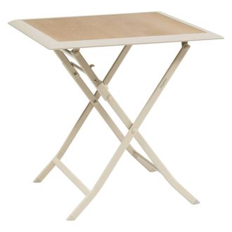 Hesperide Mesa De Jard&iacute;n Plegable Azua 2 Plazas Beige 71x71cm - Hesp&eacute;ride