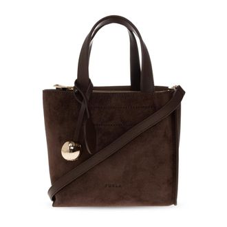 Furla Divide Bag - Dames - Handtassen - Bruin - ONE Size - Su&egrave;de - Tassen