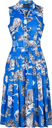 Samantha Sung Audrey 4 Tiger Toile Bright Shirtdress