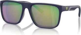 Ferrari Zonnebril - Heren - Zonnebrillen - Blauw - 59 MM - Nylon - Accessoires
