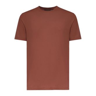 Zanone T-Shirts, male, Orange, Size: 3XL Crew Neck T-Shirt