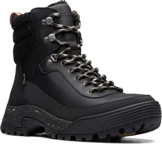 Clarks ATLHike Top GTX - Dames - Veterlaarzen - Zwart - 36 EU - Leer - Schoenen