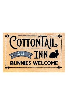 R16 Home Cotton Tail Inn Doormat in Butter Black at Nordstrom Rack, Size 24X36