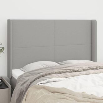 vidaXL Cabecero Con Orejas De Tela Gris Claro 147x16x118/128 Cm Vidaxl