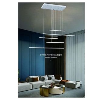 Trade Shop Trade Shop Traesio - Trade Shop - Lampadario A Sospensione 38w A Led Design Minimal 3 Colorazione Di Luce Lp-43-3c - Blanco