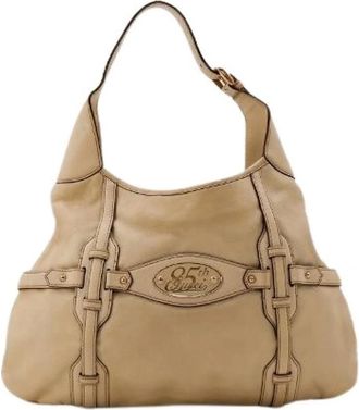 Gucci Pre-owned Le Hobo Horsebit 85&egrave;me Anniversaire - Dames - Vintage Schoudertas - Beige - ONE Size - Leer - Vintage
