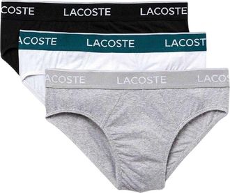 Lacoste Herenslip met logo (Set van 3) (Zwart/Wit/Grijs)