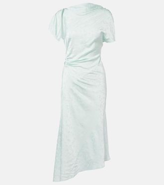 Victoria Beckham Asymmetric floral midi dress