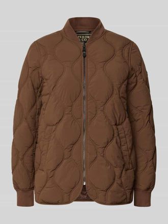 Superdry Steppjacke mit Stehkragen und Eingrifftaschen in Dunkelbraun, Gr&ouml;&szlig;e XXL