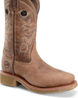 Double-H Boots Mens Steel Toe Roper Western Work Boots In Brown