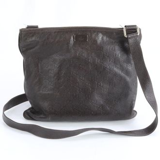 Gucci Brown Leather Shoulder Bag (Pre-Owned)