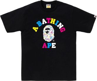 A Bathing Ape Neon Camo College T-Shirt Black 1L30-110-038-BLK