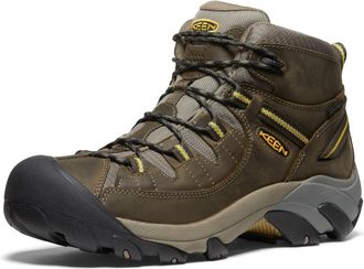 Keen Targhee Ii Mid Wp, Men High Rise Hiking Shoes, Brown (Black Olive/Yellow), 10.5 UK (45 EU)