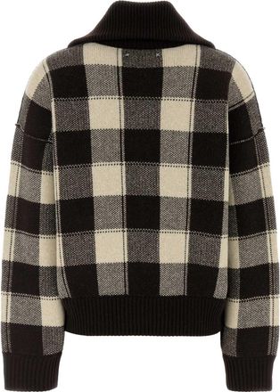 Golden Goose Womens Embroidered Wool Cardigan Afterdarkoatmilk Exterior: Giacche E Gilet Jacket