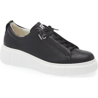 Paul Green Abbey Sneaker in Black Leather at Nordstrom Rack, Size 9Us / 6.5Uk