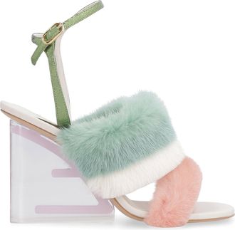 Fendi Womens First Heeled Sandals Leather