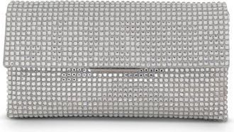 Badgley Mischka Jayden Crystal Envelope in Silver at Nordstrom, Size Small