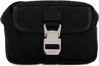 Gucci Black Canvas Mini Crossbody Bag Blackblackblack Borse A Tracolla