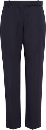 Alexander McQueen Wool Cigarette Trousers in Navy at Nordstrom, Size 8 Us