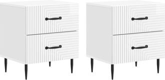 vidaXL Armario De Noche 2 Uds. Brillante 43 X 34,5 X 47,5 Cm Vidaxl