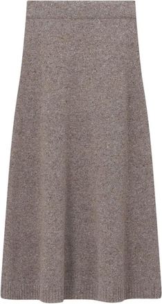 Max Mara Rokken, Dames, Bruin, XL, Wol, A-lijn Midi Rok