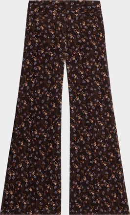 Dorothee Schumacher Floral Statement Printed Stretch Cotton Pants