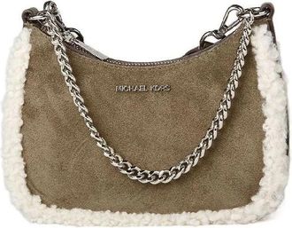 Michael Kors Jet Set Travel Small Chain Pouchette Crossbody Bag - Dames - Schoudertassen - Groen - ONE Size - Polyester - Tassen