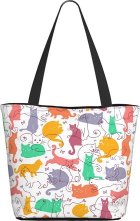 AOOEDM Cat Pattern Ladies Shopping Bag 13x11x7in.The Perfect ValentineS Day Gift.It Is The Best ValentineS Day Gift For Mom, Daughter, Wife,Etc