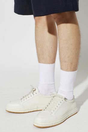 Giorgio Armani Leather Sports Shoes, Mens, Cream