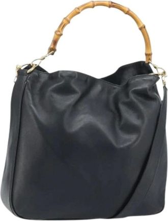 Gucci Pre-owned Handbags, female, Black, Size: ONE SIZE Pre-owned Vintage Shoulder Bag