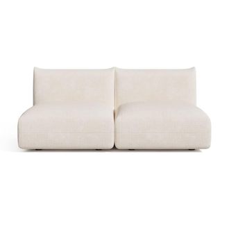 Sia Home Sof&aacute; modular 3 plazas terciopelo chenilla crema