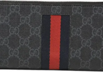 Gucci Black Red Color Gg Supreme Coin Purse/Coin Case (Pre-Owned)