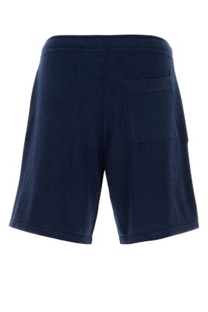 Dolce & Gabbana Mens Navy Blue Cotton Blend Bermuda Shorts Bluscuro Exterior: Nylon