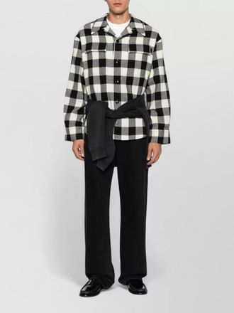 Ami checked wool shirt jacket