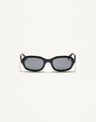 Valentino Occhiale Rettangolare In Acetato unisex NERO/GRIGIO 51