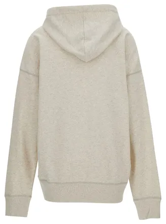 Isabel Marant Womens Hooded Sweatshirt White Cotton Blend Sweatshirts Sweater